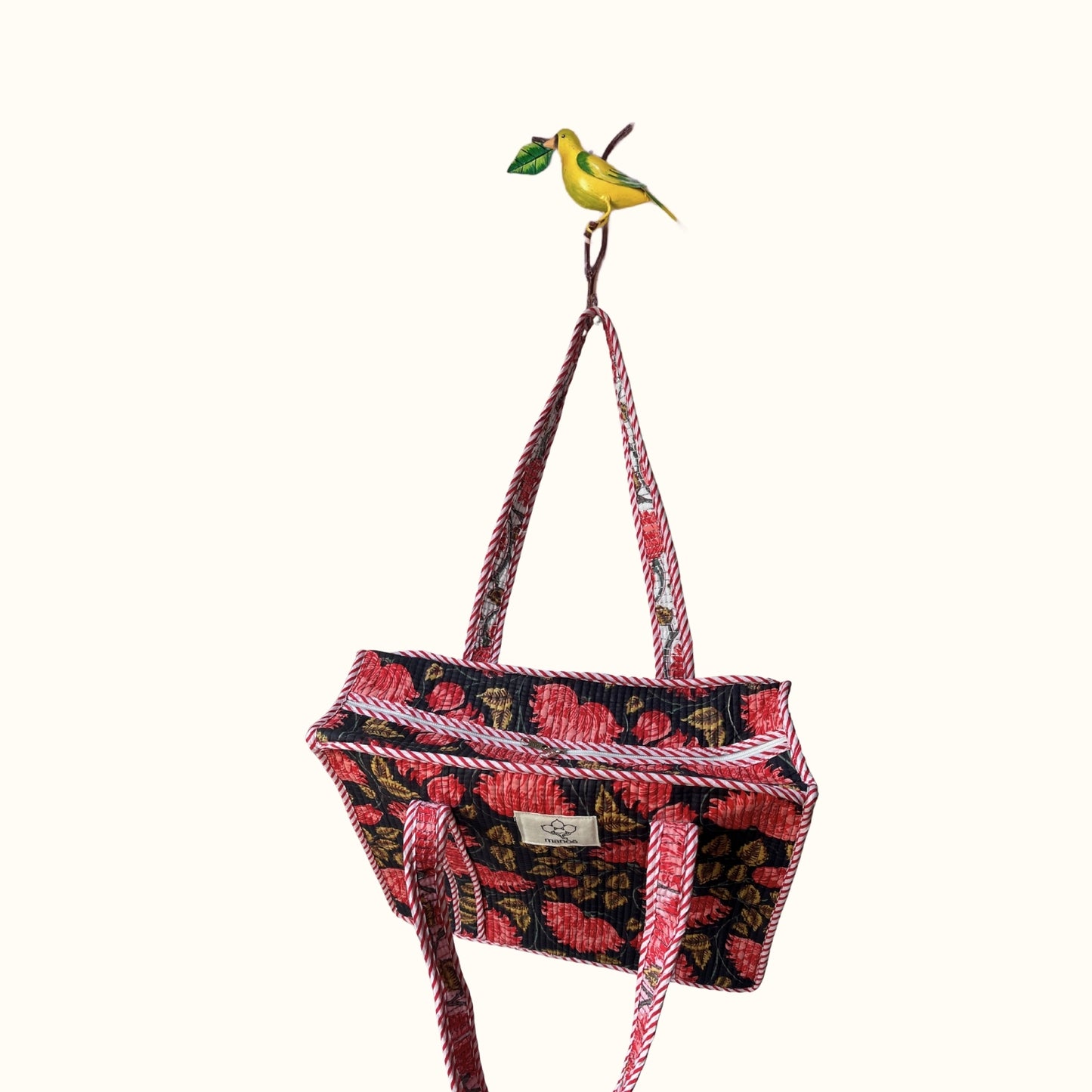 Petit tote bag fermeture "Midnight Garden"
