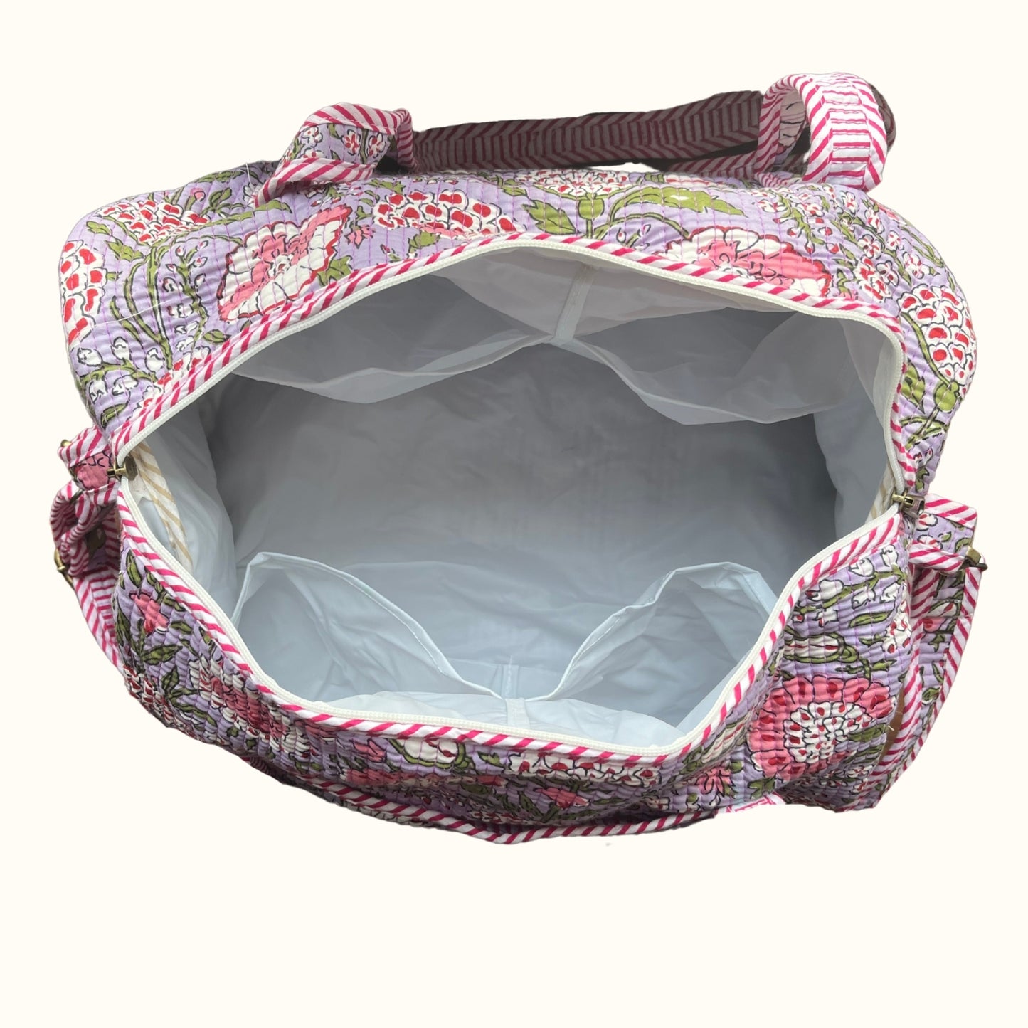 Sac à langer évolutif "Lilas Indian Hortensias"