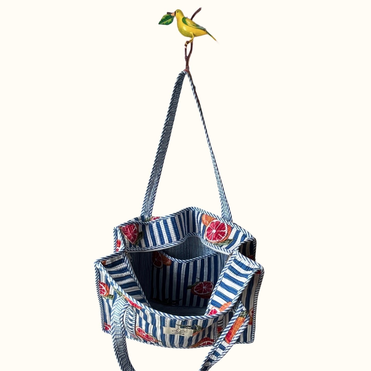 Grand tote bag à Zip – "Blood Orange Breeze"