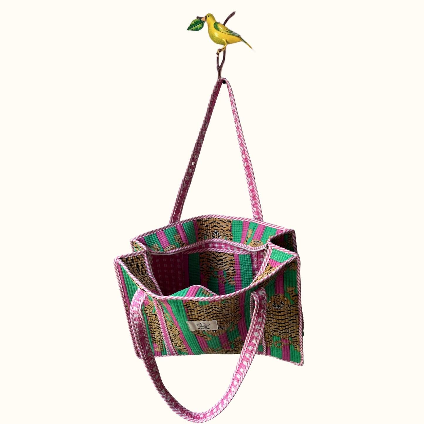 Grand tote bag à Zip "Lollipop Tiger"