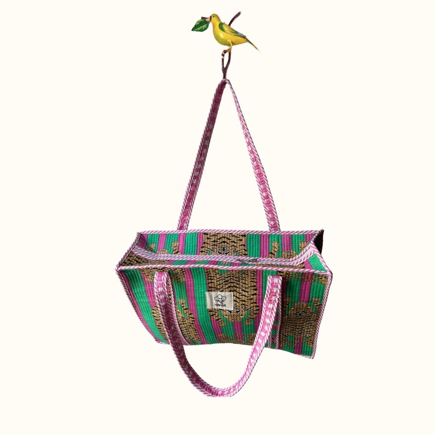 Grand tote bag à Zip "Lollipop Tiger"