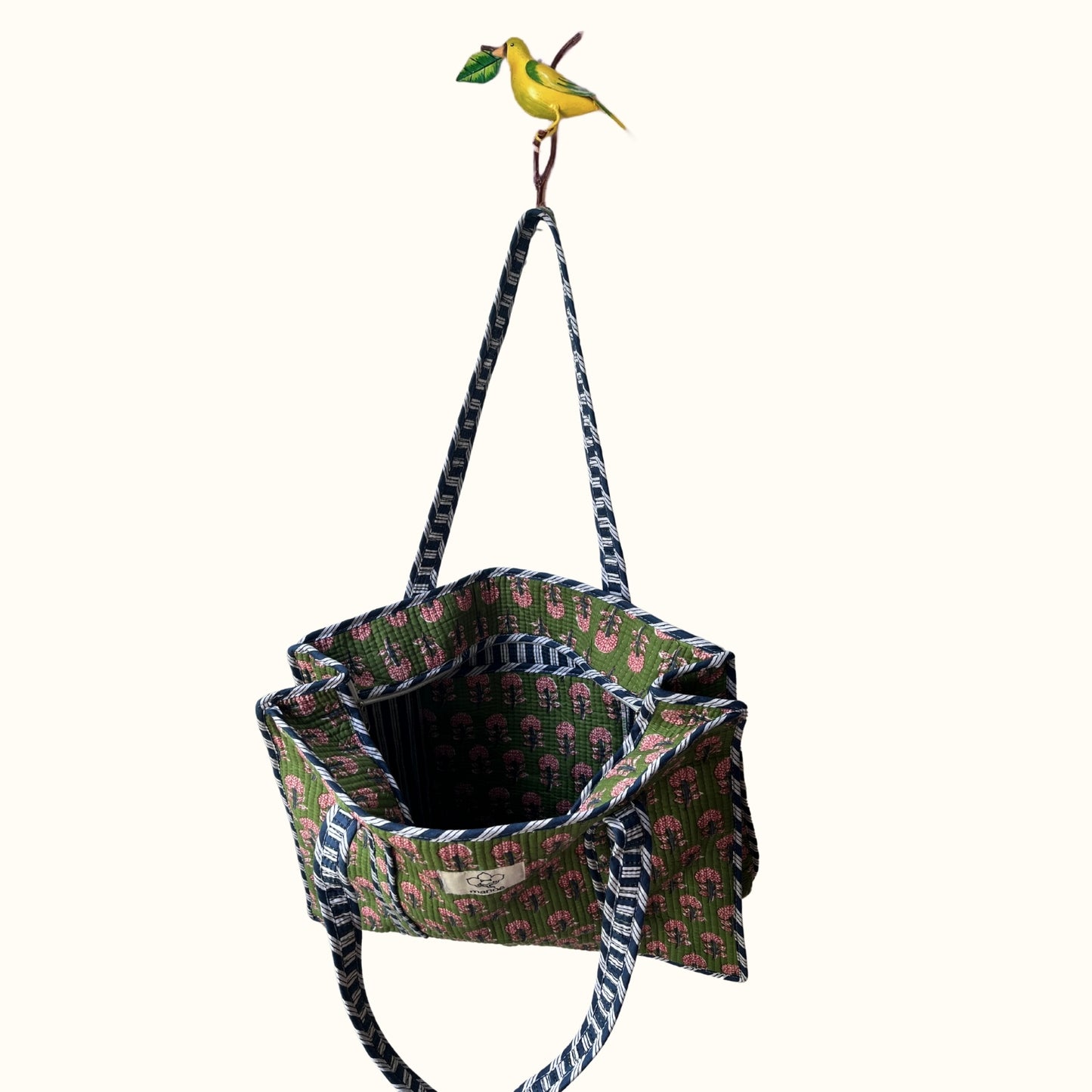 Grand tote bag à Zip "Pink Grove in Forest"