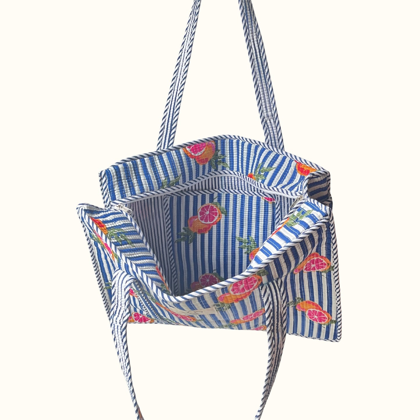 Grand tote bag à Zip – "Blood Orange Breeze 2.0"