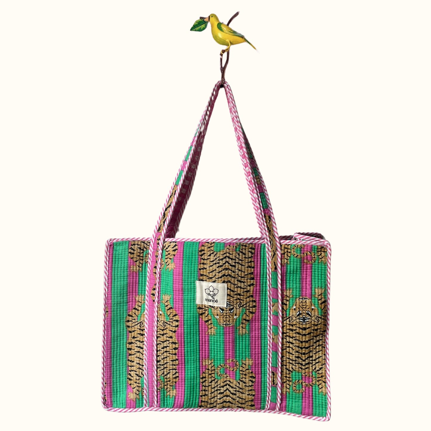 Grand tote bag à Zip "Lollipop Tiger"