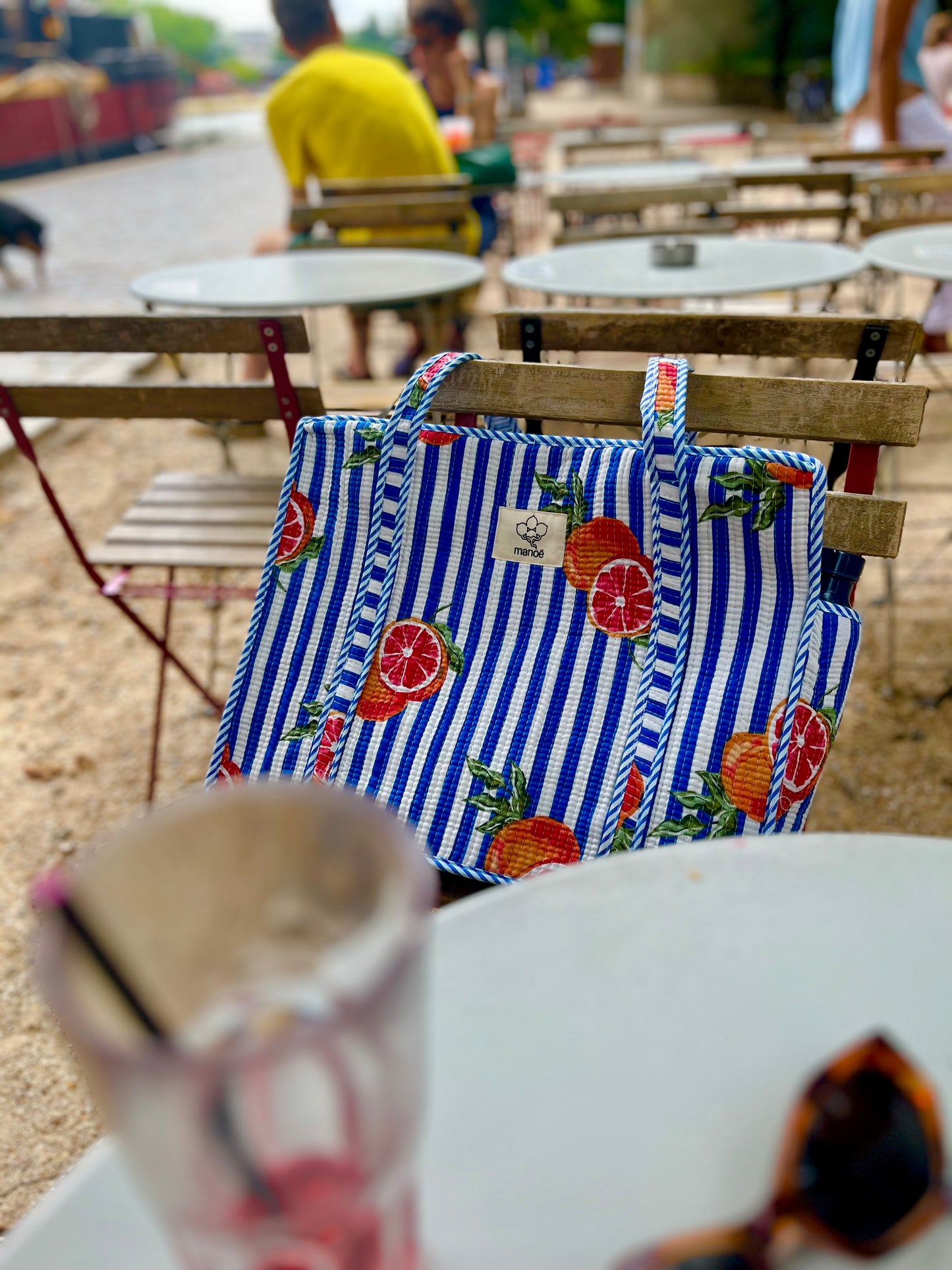Grand tote bag à Zip  – "Blood Orange Breeze"