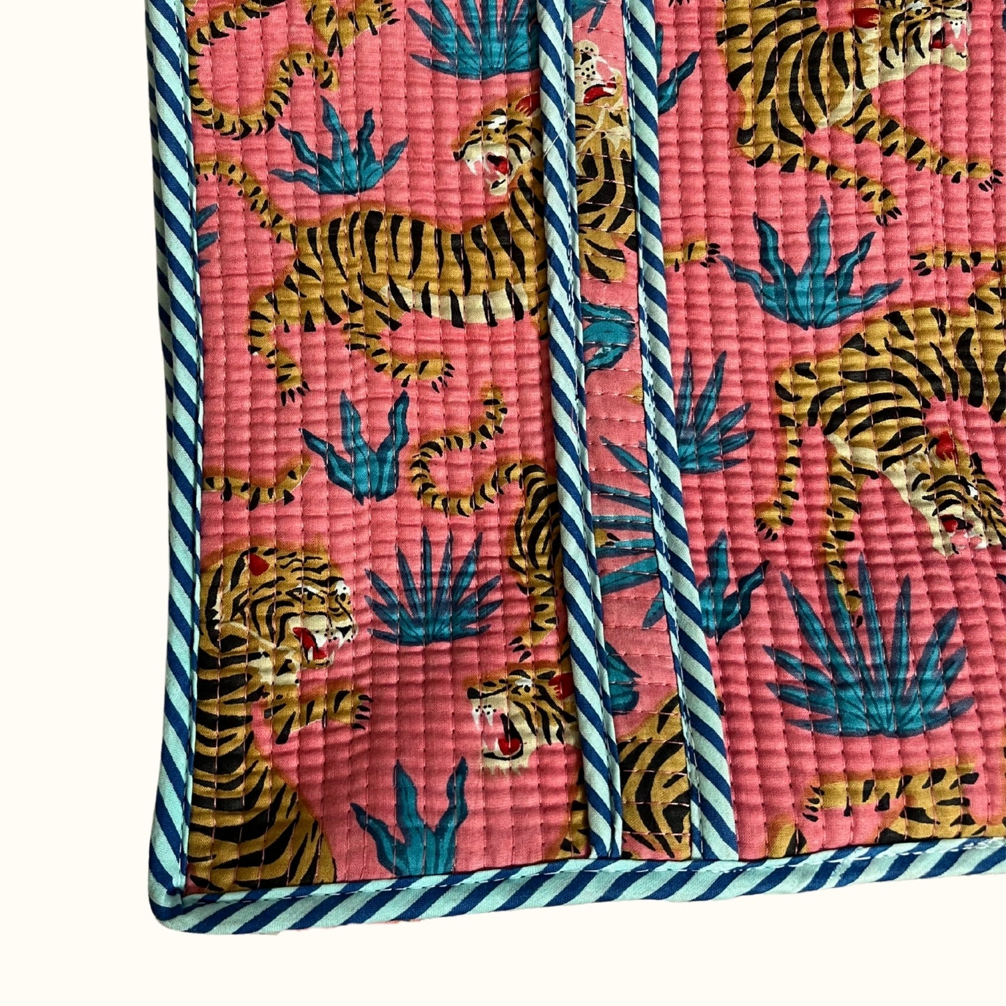 Petit tote bag "Circus Tiger Pink"