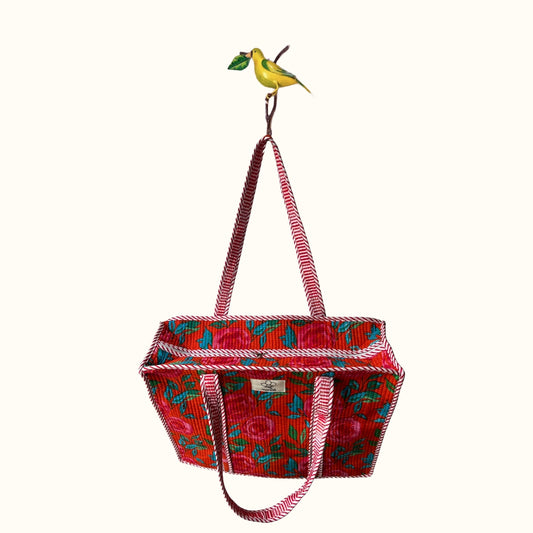 Petit tote bag fermeture "Rosy Beauty"