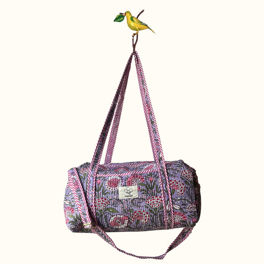 Sac à langer évolutif "Lilas Indian Hortensias"