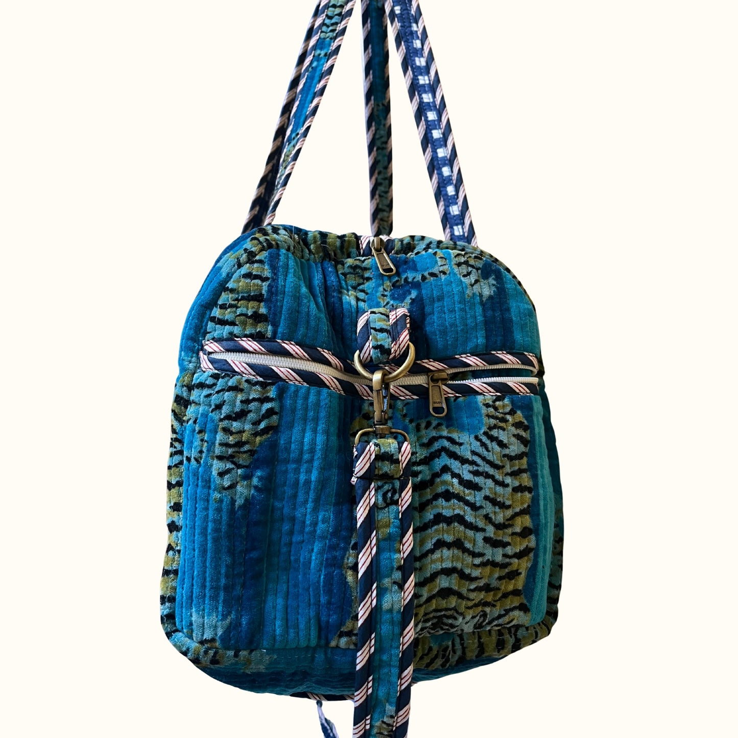 Sac de voyage / Sac à langer, en velours – Tigres Bleus