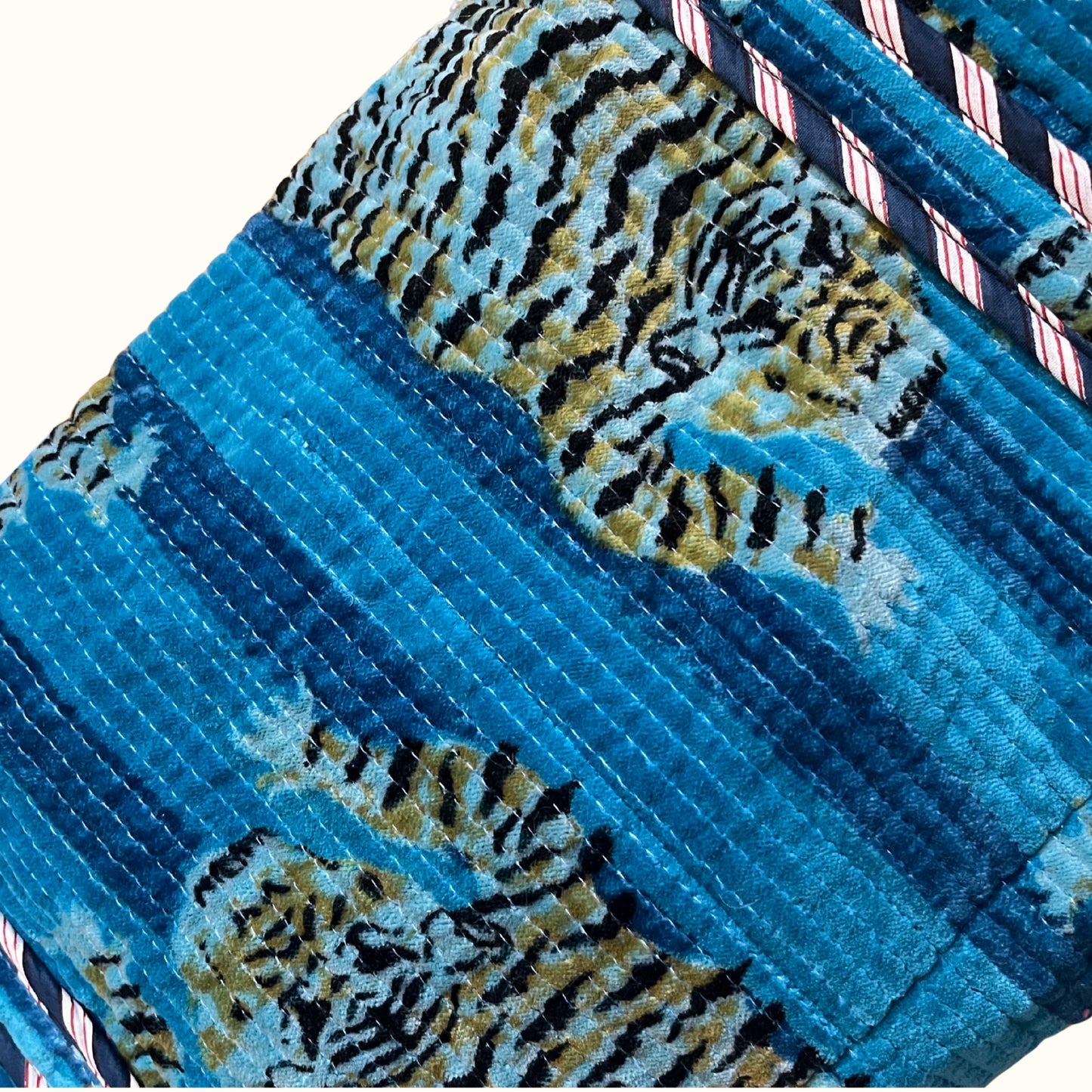 Sac de voyage / Sac à langer, en velours – Tigres Bleus