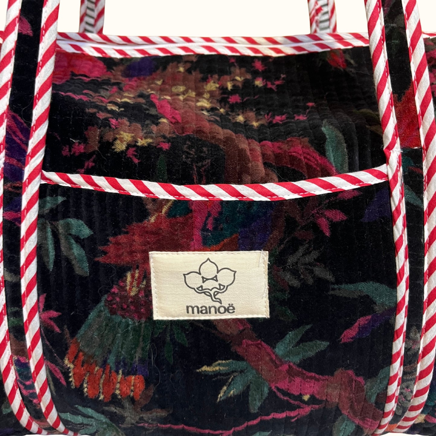 Sac de voyage / Sac à langer, en velours – "Bird of the Night"