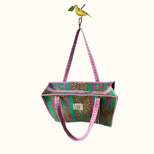 Grand tote bag à Zip  "Lollipop Tiger"