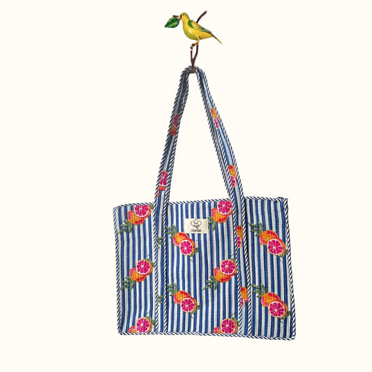 Grand tote bag à Zip  – "Blood Orange Breeze 2.0"