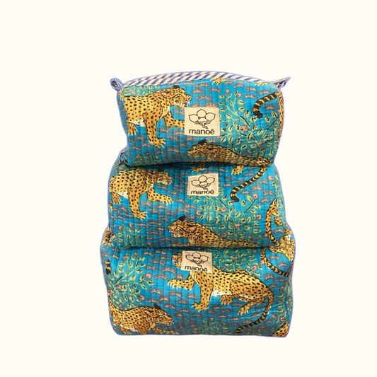 Trousse de toilette "Guépard in the blue"
