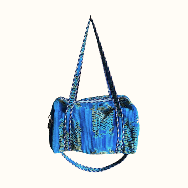 Sac de voyage / Sac à langer, en velours – Tigres Bleus
