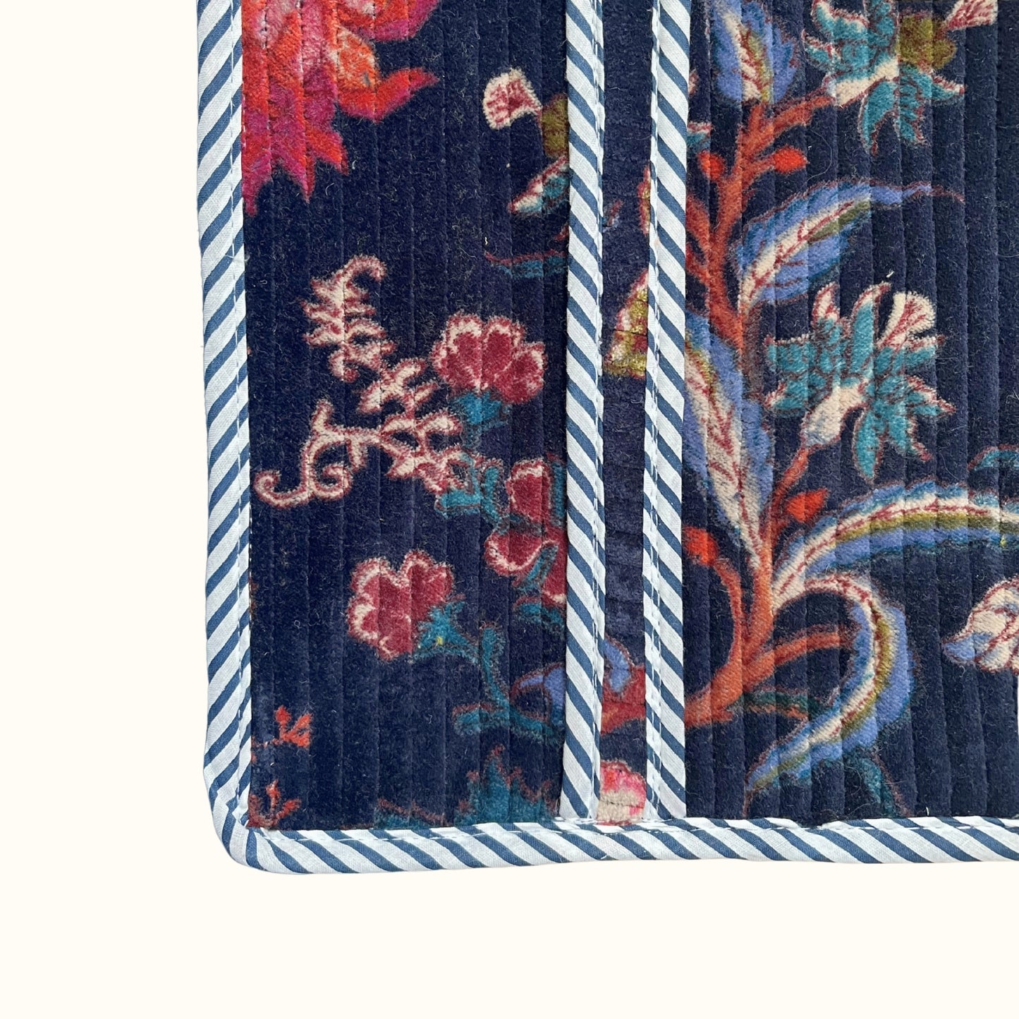 Petit tote bag fermeture velours "Nocturne floral"